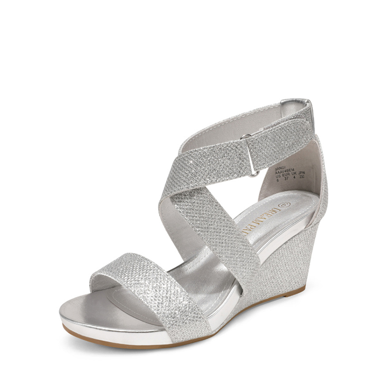 Women s Elastic Strap Wedge Sandals Dream Pairs
